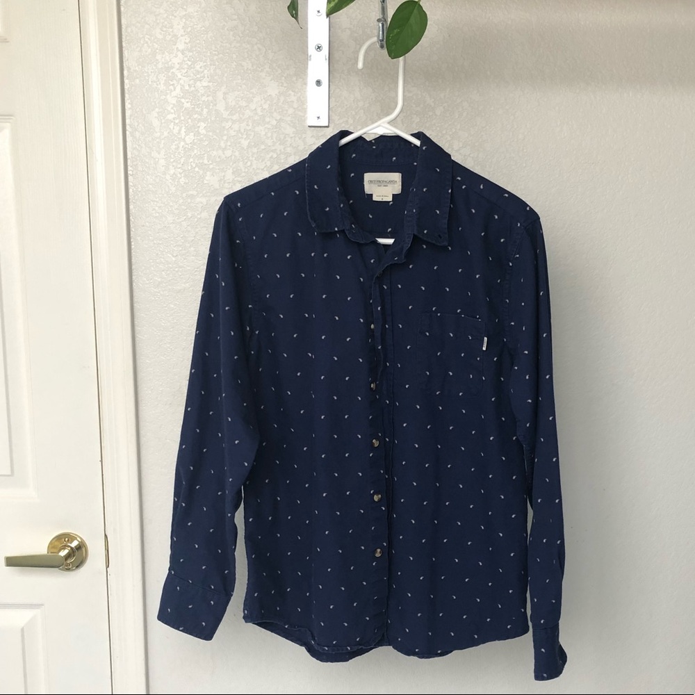 Obey Propaganda Men’s Paisley Button Up Shirt